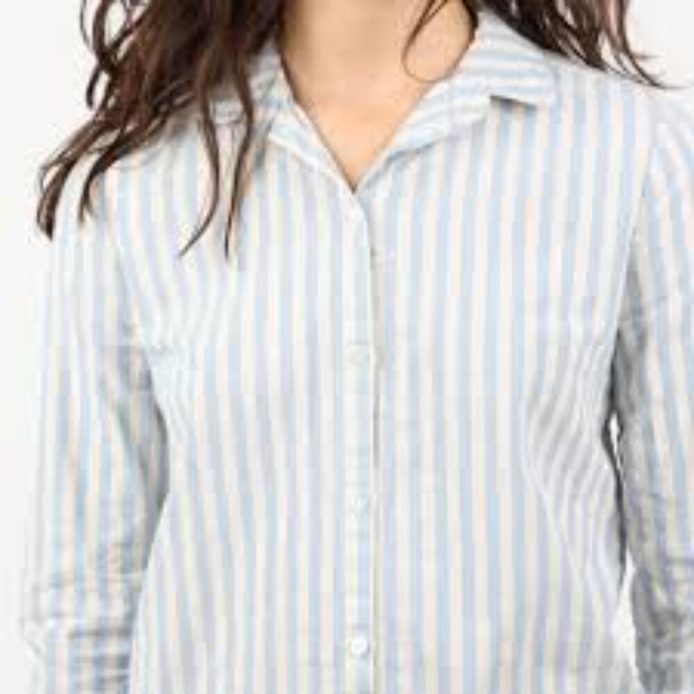 Sezane Tomboy Ecru Blue Stripe 38